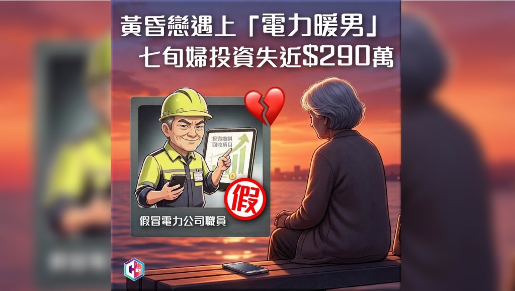 7旬退休婦網戀電力公司職員 被誘下載假投資平台 花光積蓄又借貸失近$290萬。