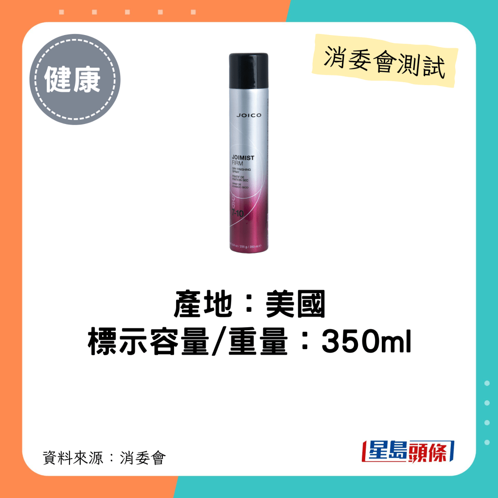 消委會髮泥髮蠟｜產地：美國 標示容量/重量：350ml