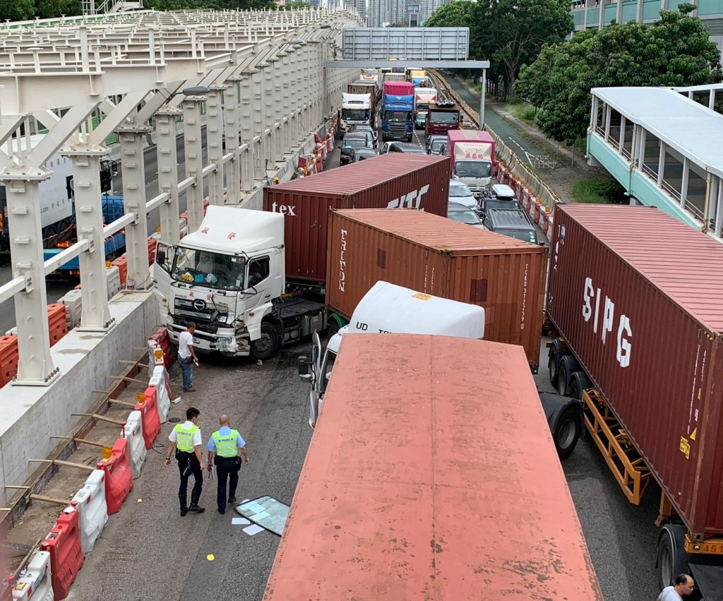 車禍現場。實習記者攝