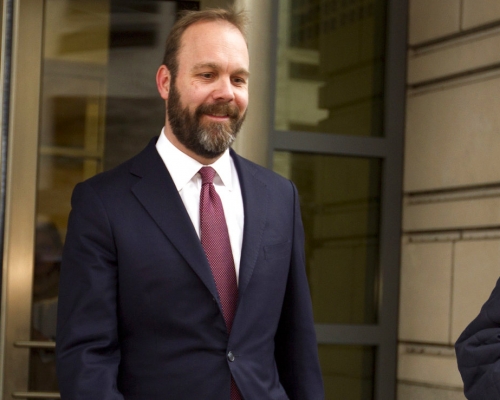 美國總統特朗普前競選經理馬納福特的生意夥伴蓋茨(Rick Gates)。AP資料圖片