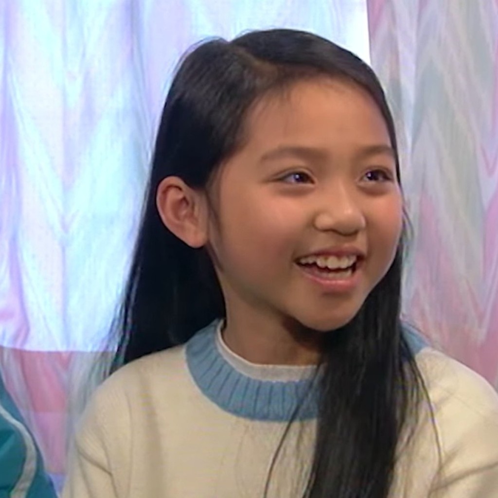 林颖彤10岁时受访画面。