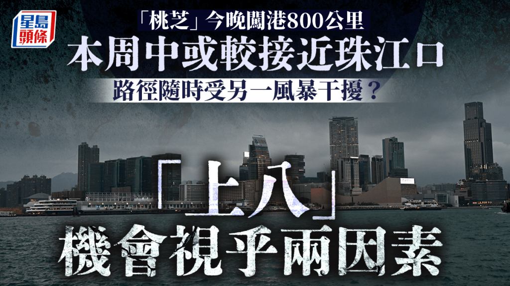 桃芝颱風︱本周中或較接近珠江口一帶 「上八」機會視乎兩因素