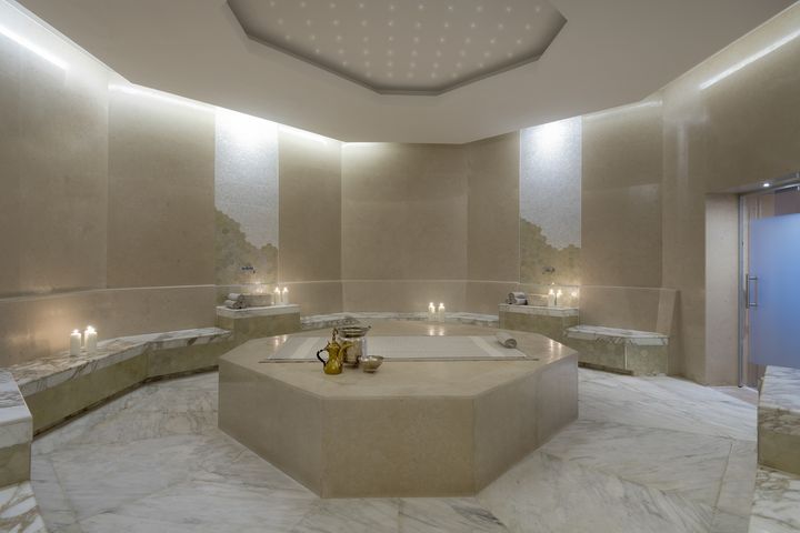 土耳其浴浴場是Zulal Wellness Resort的焦點水療設施之一。