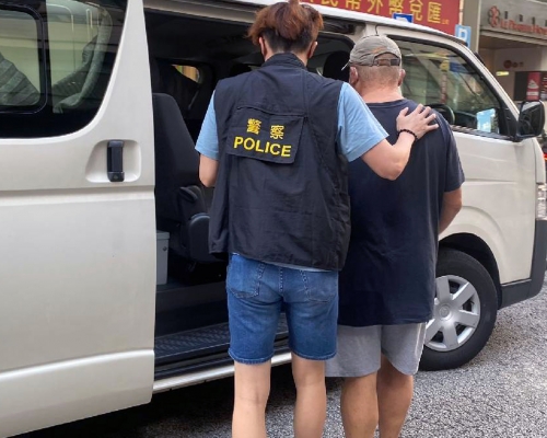 行動中，一名59歲男子涉管理賣淫場所被捕。