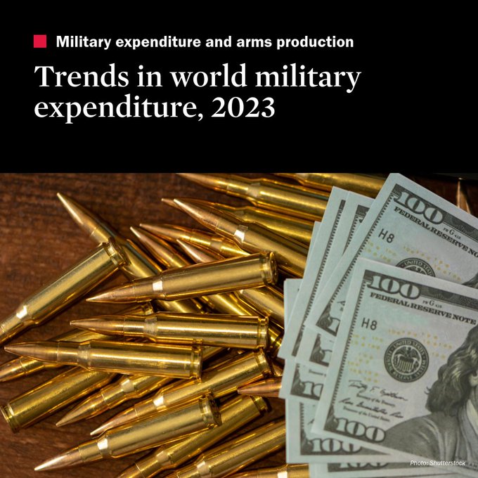 最近全球軍費開支分布。