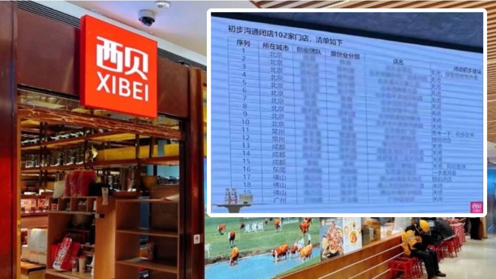 因預製菜風波，西貝將關102間分店。