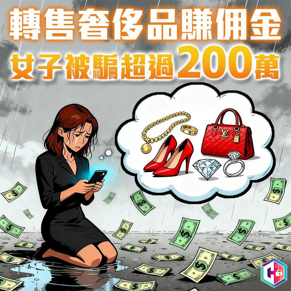一名港女墮求職騙局，誤信代購奢侈品，損失超過$200萬。守網者FB