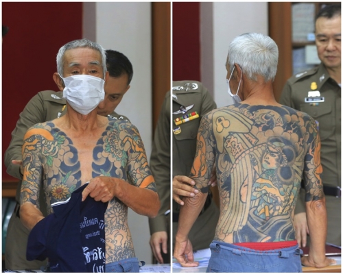 白井繁治身上刺青成為被捕關鍵。網圖