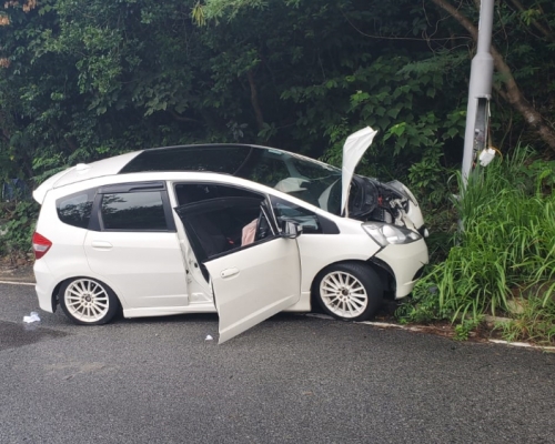 涉事私家車。 蔡楚輝攝