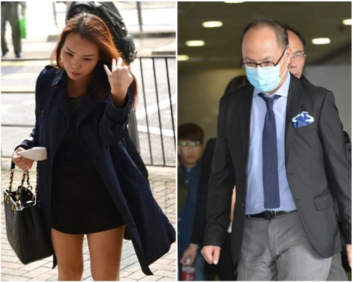 首被告劉家兒（左）及第三被告李頌賢。
