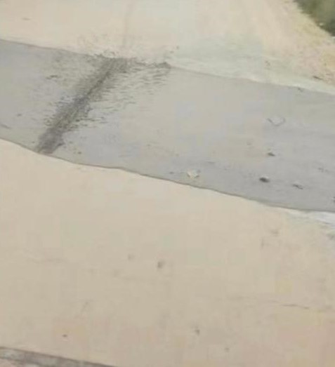 修路路面。大风新闻