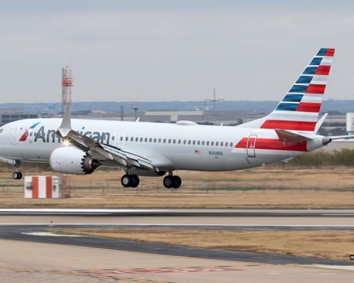 美國航空一架波音737MAX疑機械故障，需緊急降落。網圖