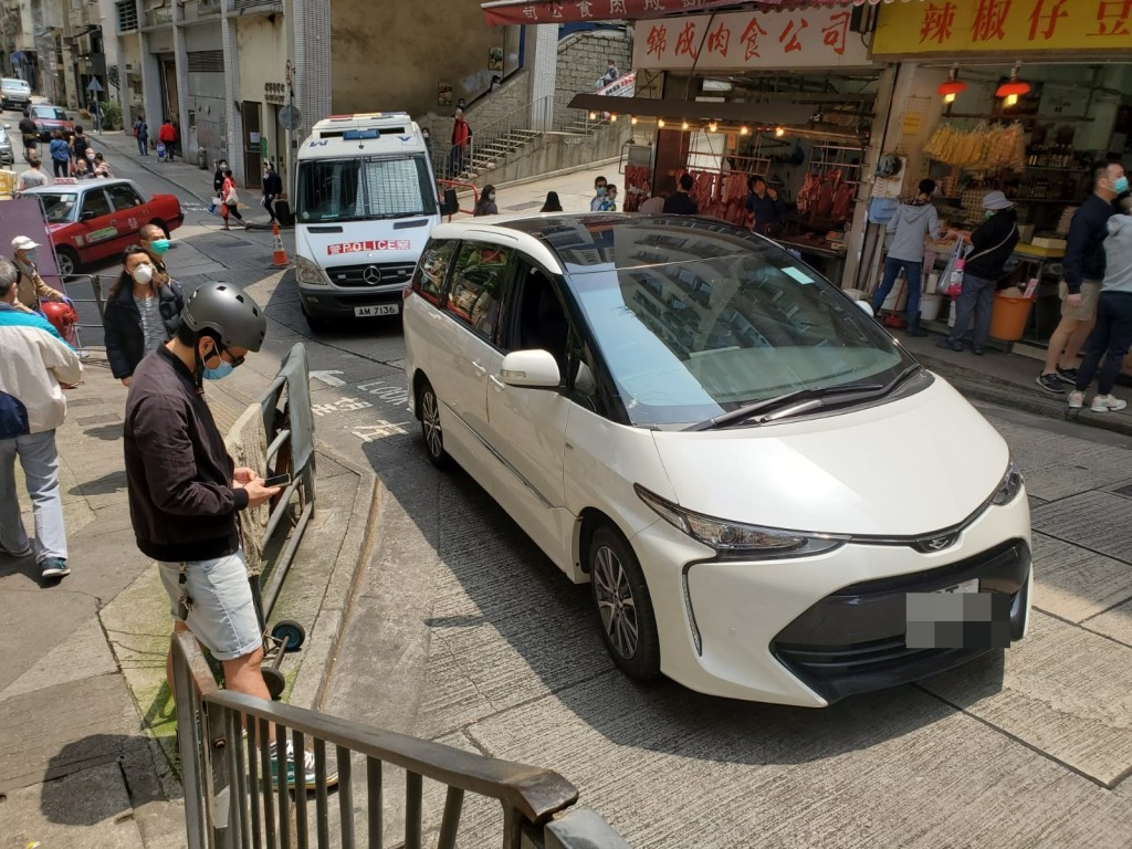 涉事私家車。 蔡楚輝攝