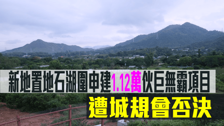 新地置地石湖圍申建1.12萬伙巨無霸項目遭城規會否決。