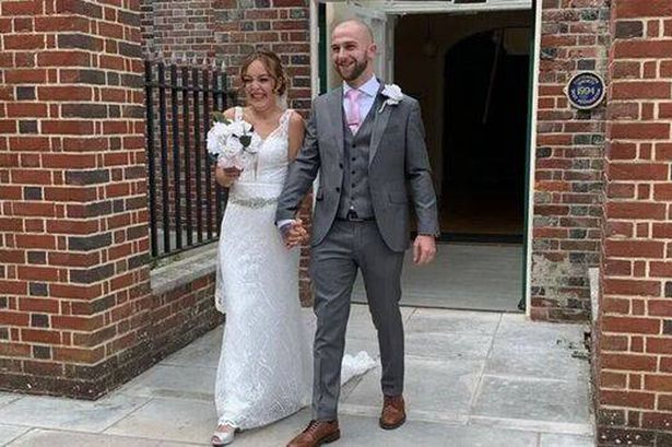 貝絲和馬田結婚當天幸福滿滿。GoFundMe