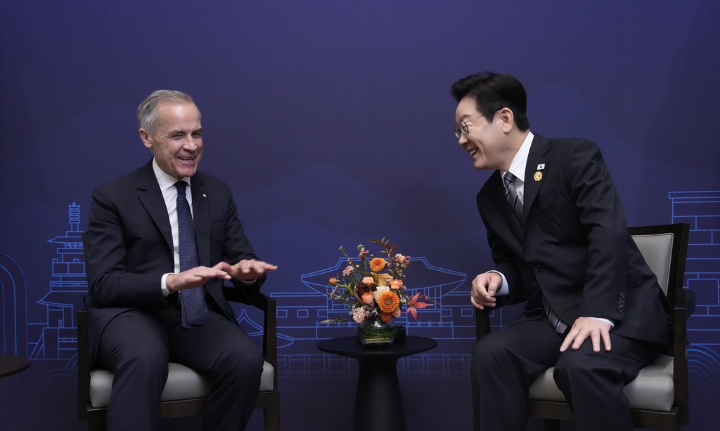 加國總理卡尼訪亞洲,與南韓總統李在明舉行雙邊會晤。 美聯社 加國總理卡尼訪亞洲,與南韓總統李在明舉行雙邊會晤。 美聯社