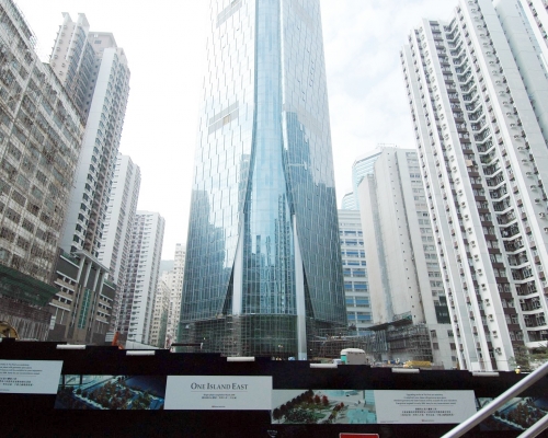 確診女文員在港島東中心辦公室工作。資料圖片
