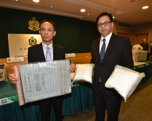 海關瓦解跨國販毒集團檢獲市值逾3250萬可卡因。