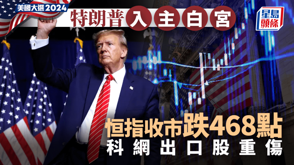 特朗普入主白宮 恒指跌468點 科網出口股重傷 梁杰文:觀望關稅影響及人大政策|港股收市