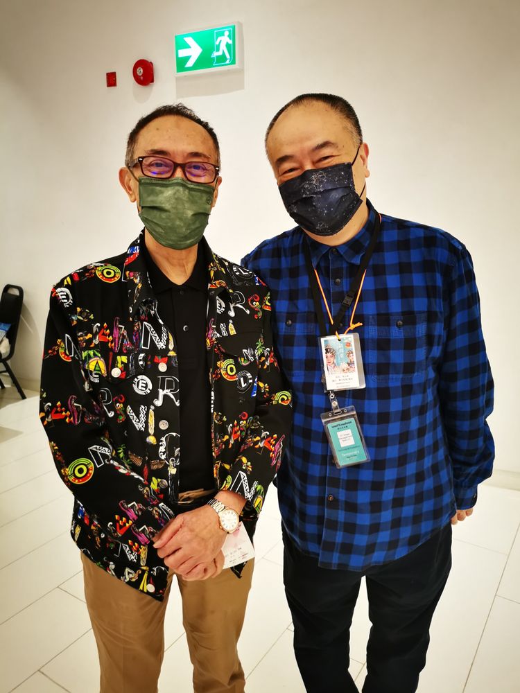 毛俊輝(左)稱讚高志森首次執導粵劇毫不簡單。