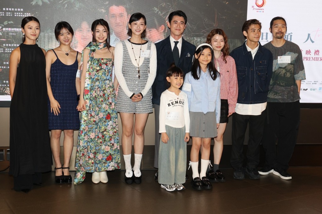 电影《但愿人长久》昨晚（9日）举行首映礼，主演的吴慷仁带同片中不同时期出现的六位女儿一起出席。