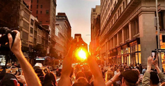 壯麗的「曼哈頓懸日」。