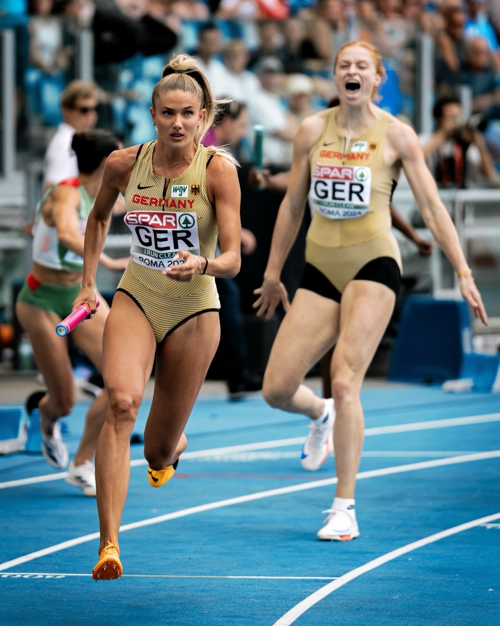 Alica Schmidt主攻400米项目，接连在U20、U23欧洲田径锦标赛的4×400米接力获得银牌。