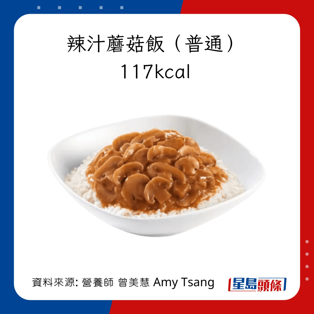 KFC食物卡路里 包类/饭类：辣汁蘑菇饭