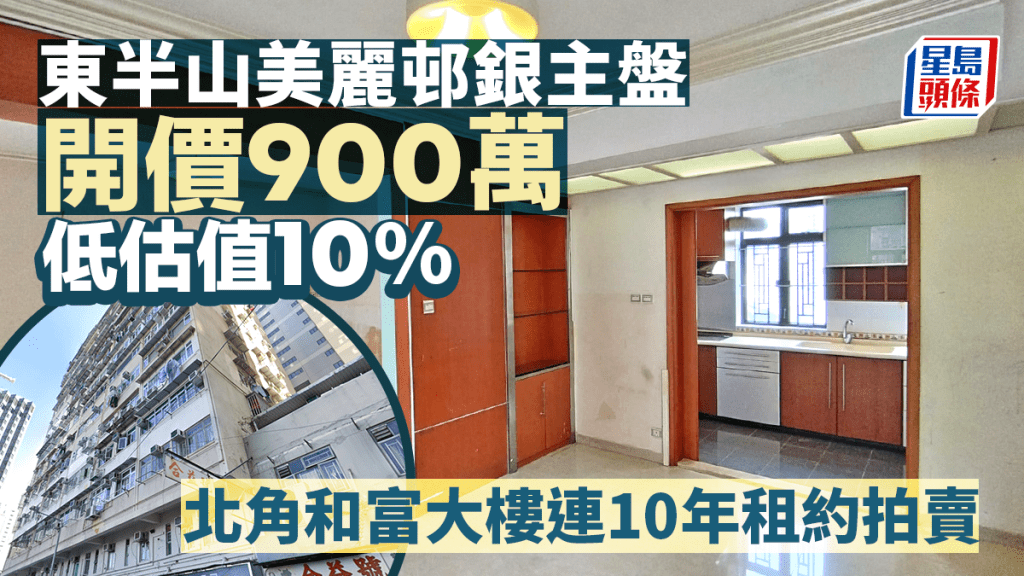 東半山美麗邨銀主盤開價900萬 低估值10% 北角和富大樓連10年租約拍賣