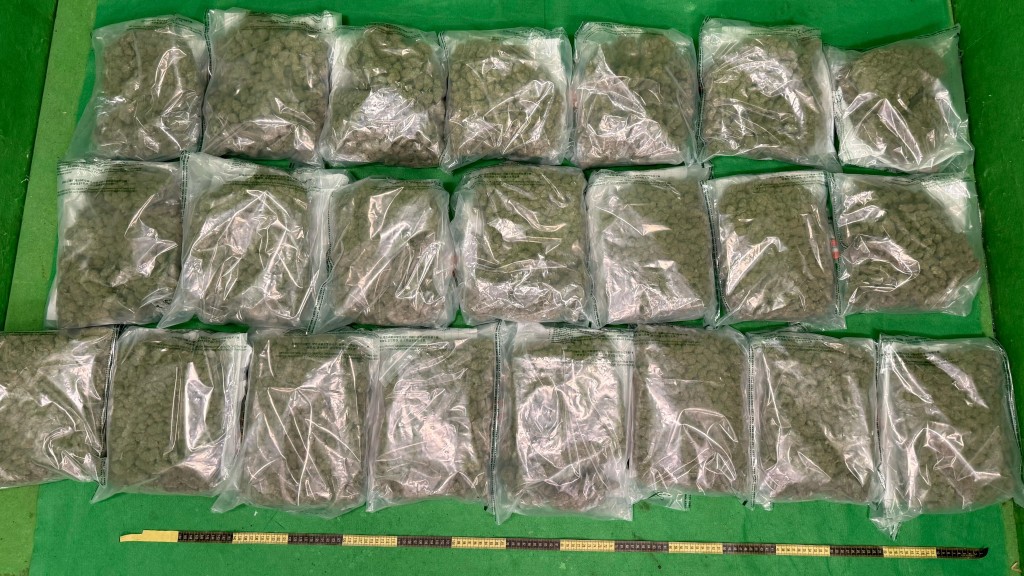 海關拘泰國曼谷抵港男 涉行李藏240萬元大麻花。海關圖片