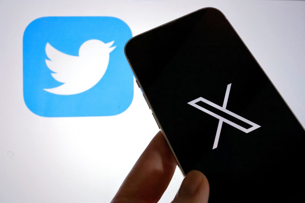 刚将logo改为X的Twitter，面临另一对手TikTok挑战。路透社