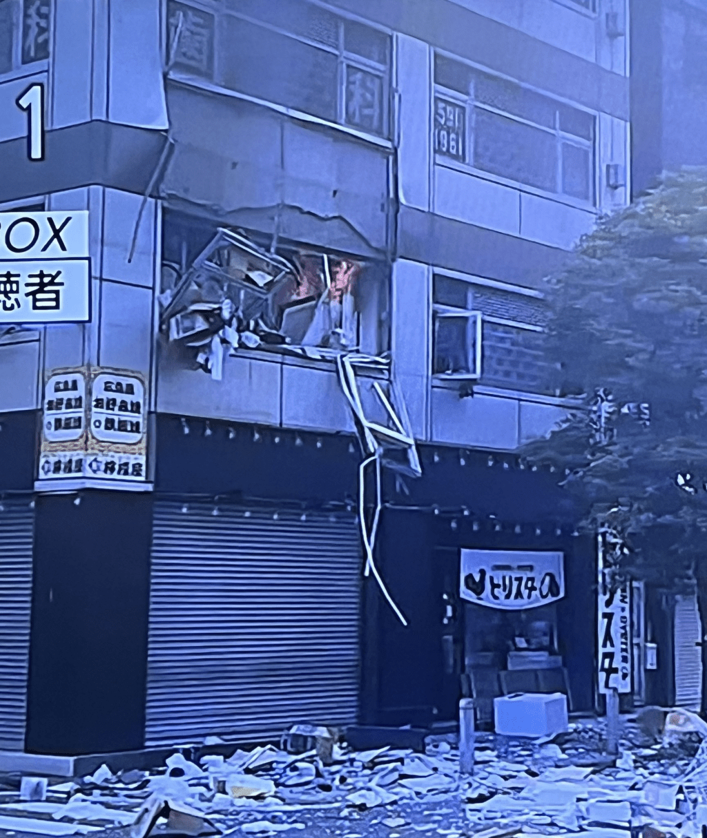 據悉，爆炸現場為二樓的餐廳。 twitter@uekimasaru1