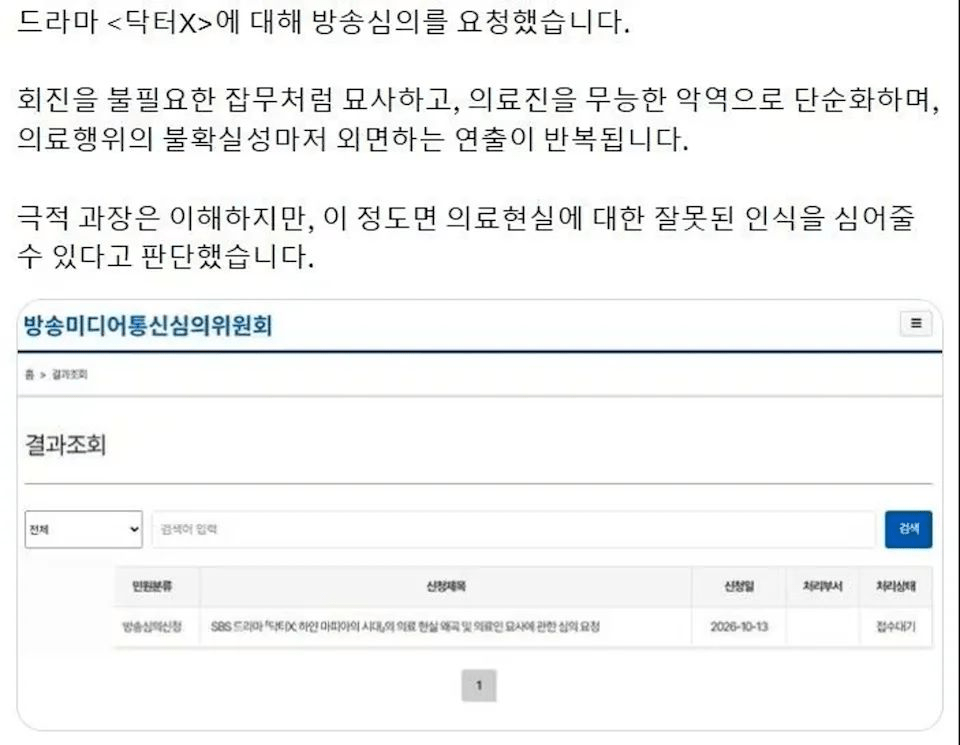 名醫向審議會投訴金智媛《Doctor X：白色黑手黨時代》新劇醜化醫護。（網上圖片）