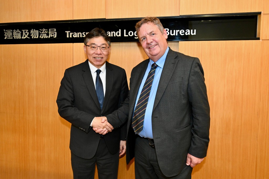 林世雄在上月與國際航運公會秘書長Guy Platten會面。林世雄網誌