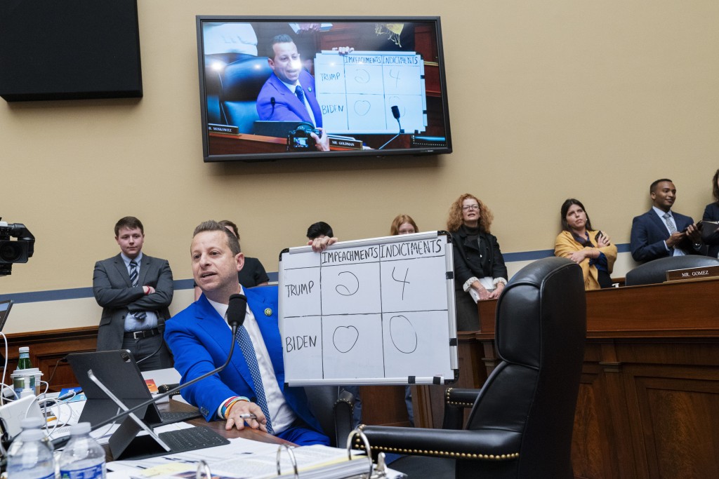 众议院的共和党人针对拜登举行首场弹劾调查听证会。美联社