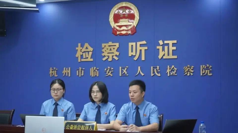 2025年8月28日，杭州市臨安區院檢察官參加本案線上庭審。
