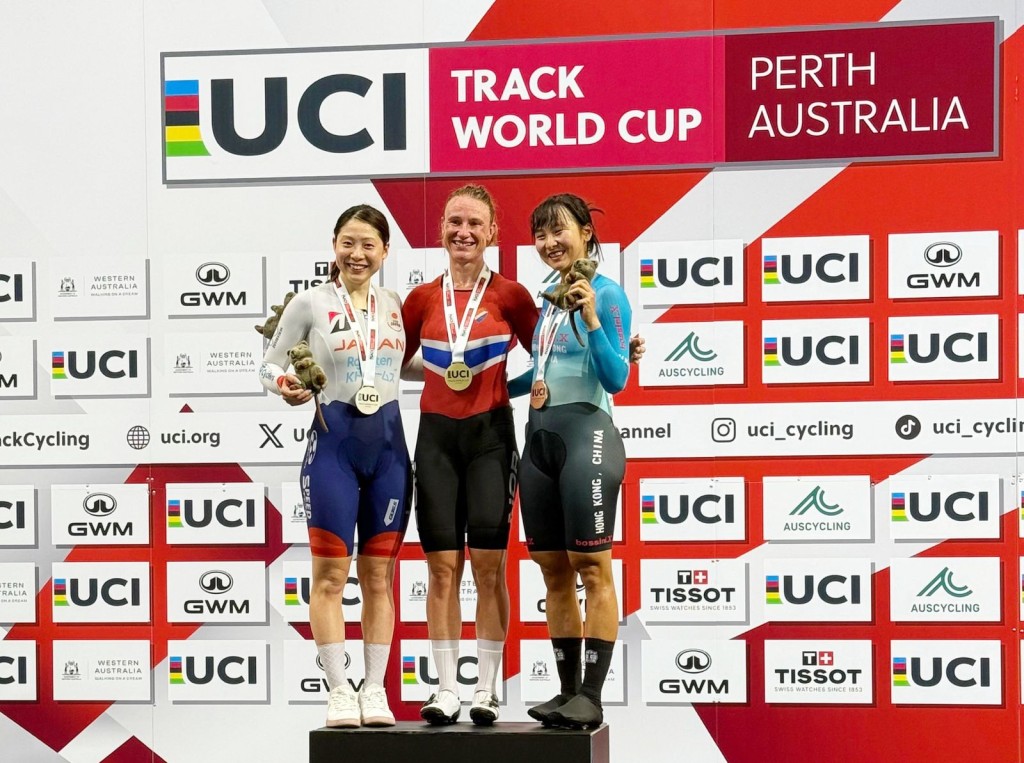 李思颖（右）在世界杯全能赛夺铜。ＵＣＩ 图