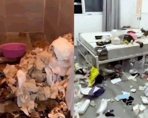 上海兩女租客無交租後失聯，屋內遺大量垃圾廁所廁紙堆積如山。網圖