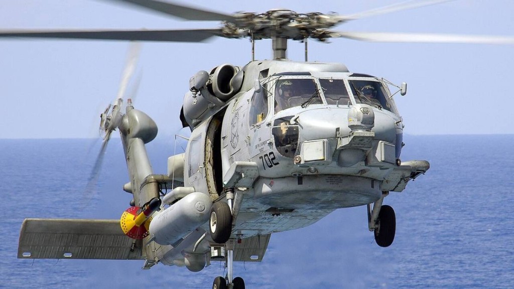 美軍另一架在南海墜毀的是MH - 60R「海鷹」直升機。圖為同型機。X@EricLDaugh 美軍另一架在南海墜毀的是MH - 60R「海鷹」直升機。圖為同型機。X@EricLDaugh