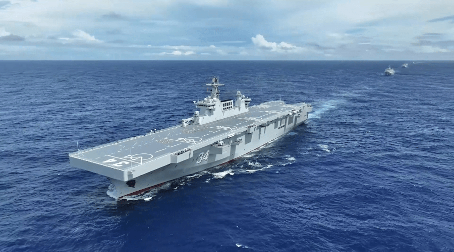 「湖北艦」近日赴南海訓練。央視 「湖北艦」近日赴南海訓練。央視