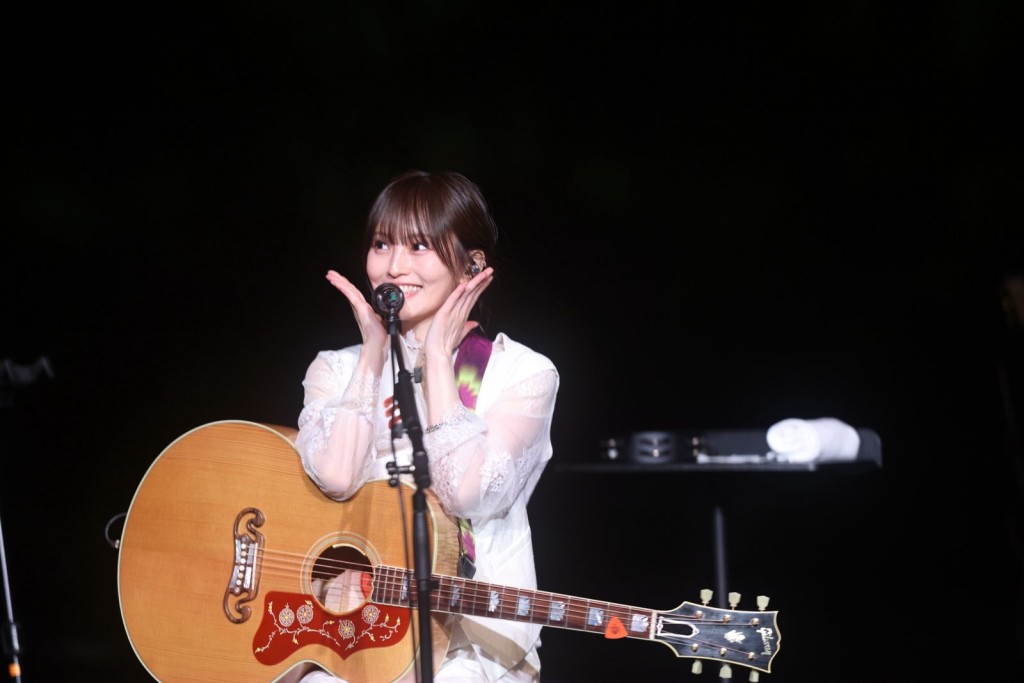 山本彩昨日在演唱會大唱15首作品。（海日娛樂傳媒）