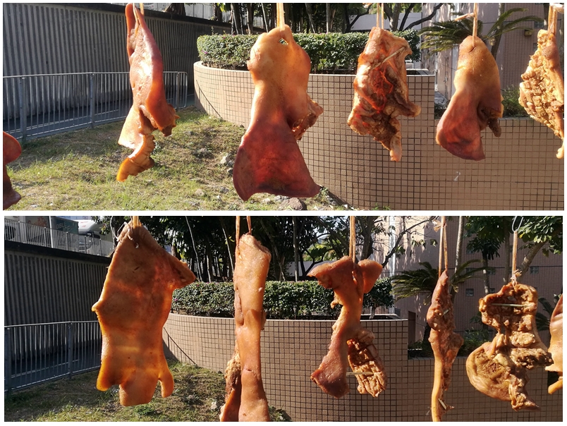 目測至少有16串臘肉。「將軍澳主場」Facebook圖片