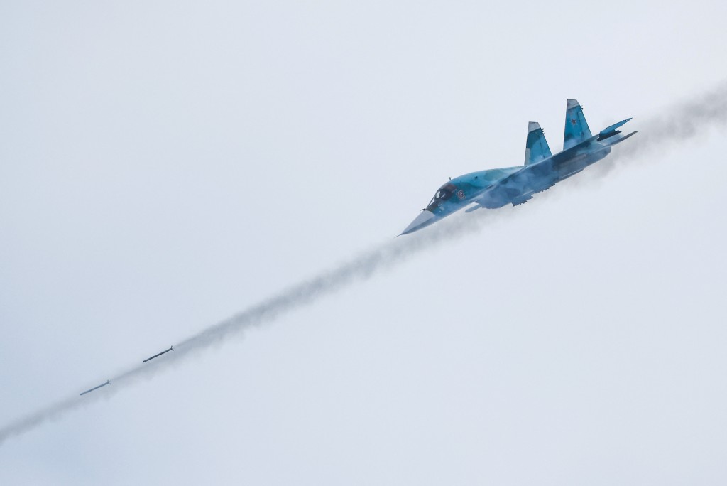 乌克兰声称3天内击落5架俄罗斯Su-34战斗轰炸机。路透社
