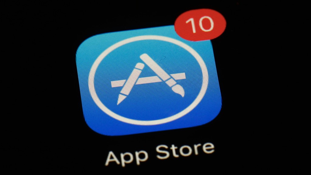 蘋果App Store的圖標。 美聯社