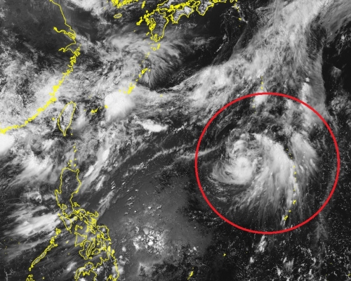 热带风暴蔷琵。日本气象厅卫星云图