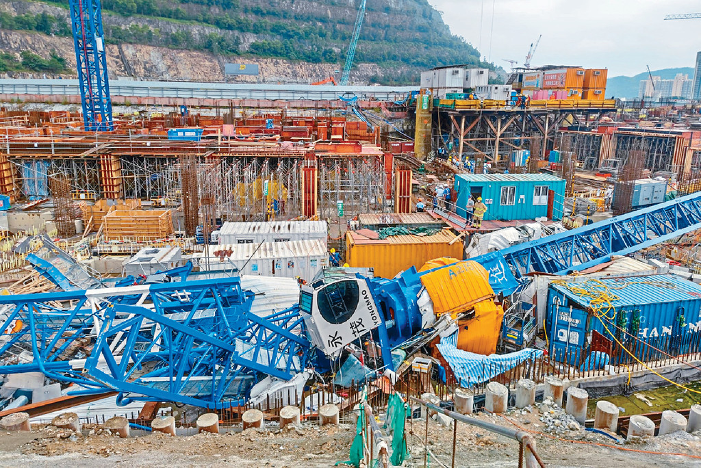 ■勞工處公佈安達臣道房協地盤天秤倒塌調查結果，向承建商、分判商及個別人士作出合共67項檢控。