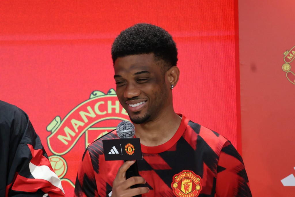 曼聯球員阿密特迪亞路訪港出席活動。徐嘉華攝