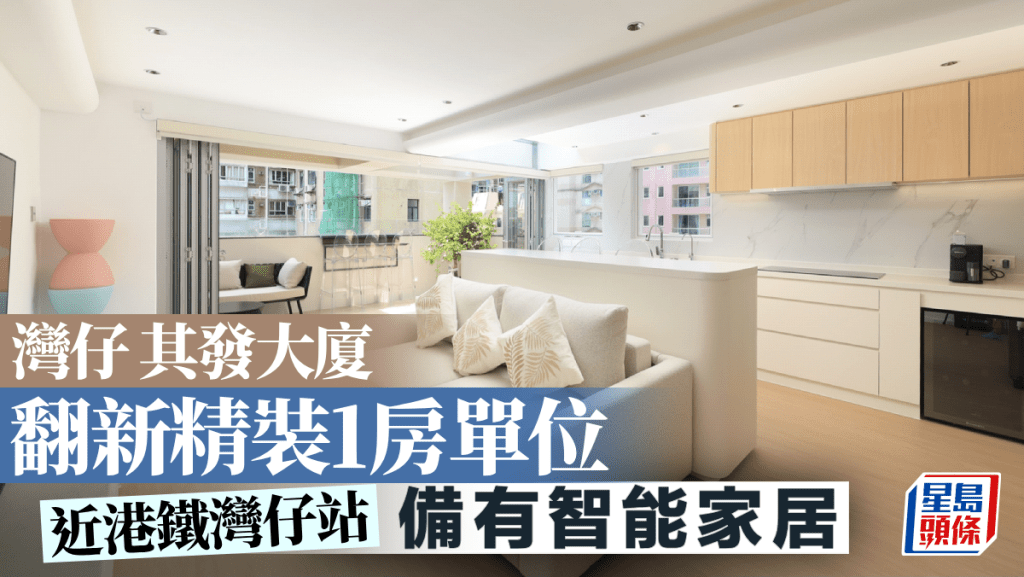 灣仔其發大廈 翻新精裝1房單位 備有智能家居｜睇樓王