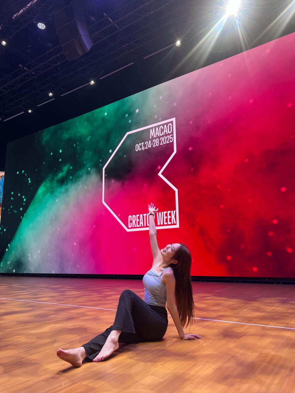 蔡潔早前為健康工作坊擔任瑜伽導師。 蔡潔早前為健康工作坊擔任瑜伽導師。