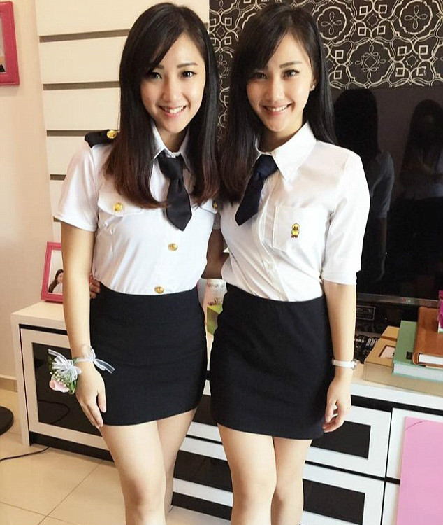 馬來西亞的模特兒劉齊敏和劉齊慧。網圖